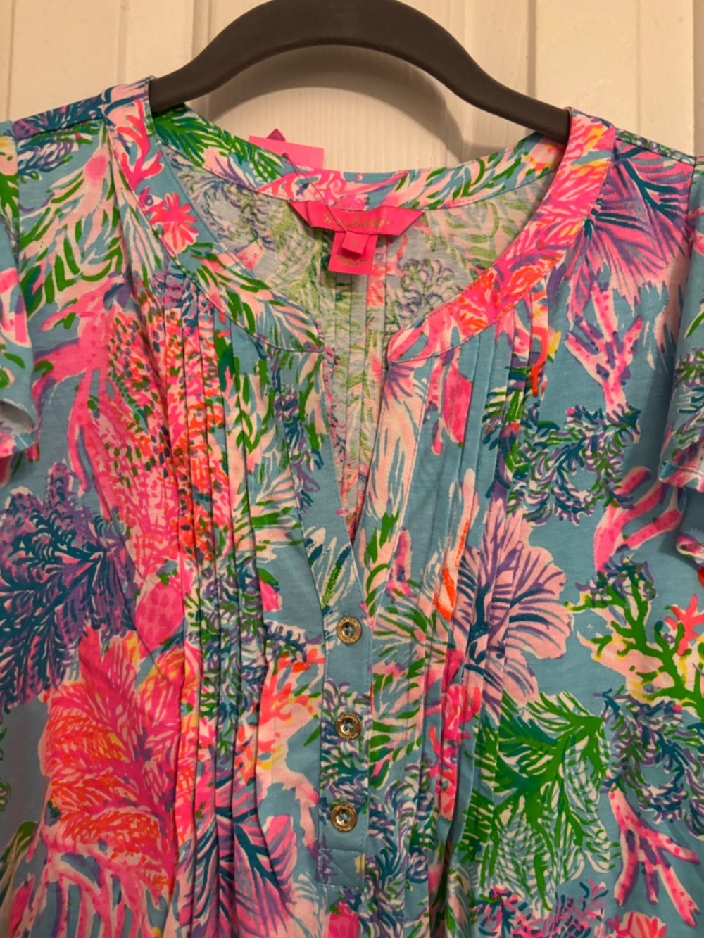 NWT Lilly Pulitzer Golda Top in Celestial Blue - Cay to My Heart - Picture 3 of 8